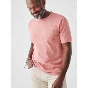Faherty SS Sunwashed Organic Cotton Pocket Tee Crew Neck Shirt XL